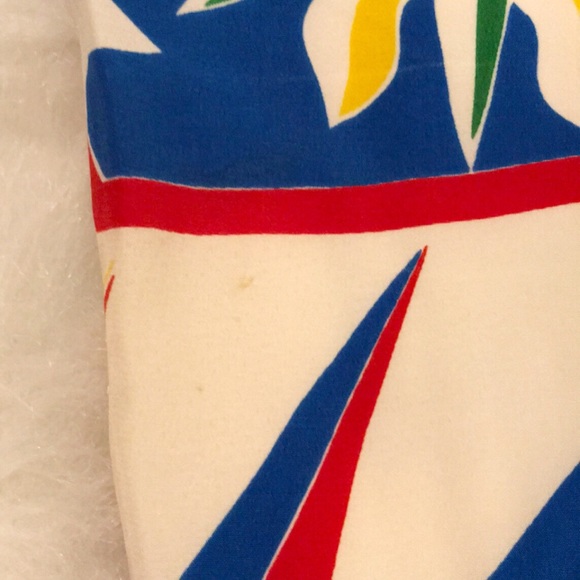 ❌SOLD❌ Vintage Silk Abstract Nautical 80’s Dress - Picture 5 of 7